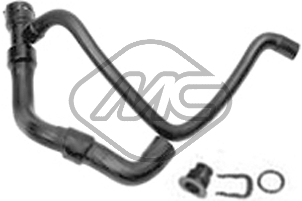 Патрубок VW Passat 5 (97-00) (1.6/1.8) AUDI A4 (94-01) системы охлаждения METALC 09326 METALCAUCHO