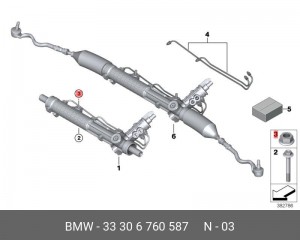 Гайка шестигранная с фланцем 33306760587 33 30 6 760 587 BMW