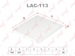фильтр салона!\ Hyundai Accent 1.4-1.6 05> LAC-113 LYNXAUTO