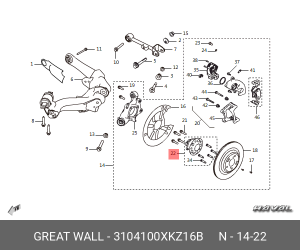 Ступица заднего колеса 3104100XKZ16B 3104100XKZ16B HAVAL