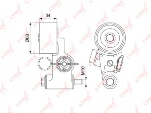 Ролик ГРМ SUBARU Forester,Impreza,Legacy,Outback (1.6/2.2) (98-) натяжителя LYNX PT-1040 LYNXAUTO