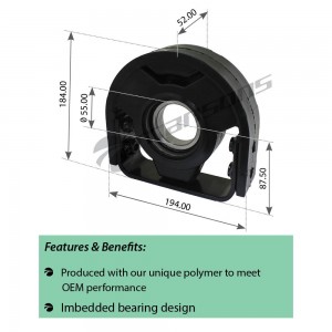 подшипник подвесной! кардана D55 \MB 1222-2633 700.476 MANSONS
