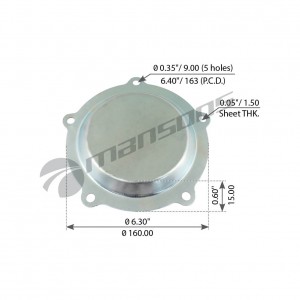 Крышка ROR ступицы (крепление винтами 5шт.) MANSONS 800.002 MANSONS