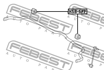 втулка стабилизатора переднего! D22\ Hyundai Tucson 1.6-2.4 04> KSBSPF FEBEST