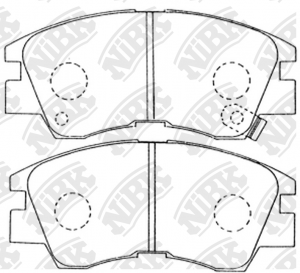 Колодки тормозные MITSUBISHI L200 (86-96),Pajero (91-97) передние (4шт.) NIBK PN3172 NIBK