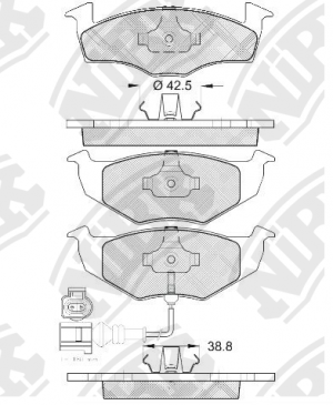 Колодки тормозные SKODA Fabia (-14) задние (4шт.) NIBK PN0113W NIBK
