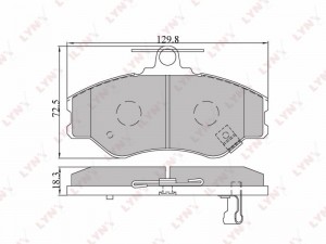 Колодки тормозные передние подходит для HYUNDAI Porter 04/H100 93-00/H1 97 BD-36 BD-3604 LYNXAUTO