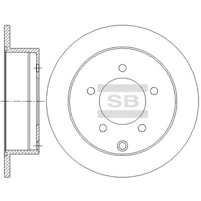 Диск тормозной задний MITSUBISHI LANCER (CY) 08- SD4333 SD4333 SANGSIN