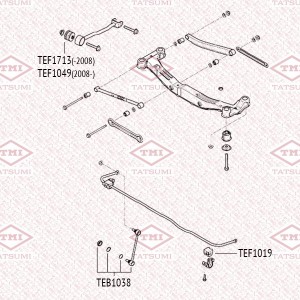 сайлентблок заднего продольного рычага !\ Hyundai Tucson 04> TEF1713 TATSUMI