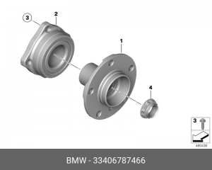 болт ступицы! M12x1.5x33 Trox\ BMW F25/F26 33 40 6 787 466 BMW