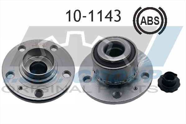 к-кт подшипника ступицы передней со ступицей\ Audi A2, Skoda Fabia 00> ABS 101143 IJS GROUP
