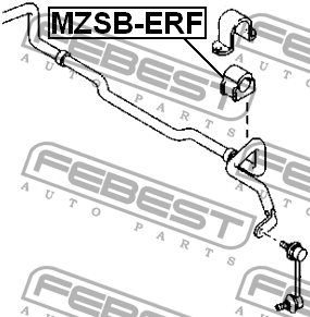 Втулка стабилизатора MAZDA CX-7 ER 2007-2012 MZSB-ERF MZSB-ERF FEBEST