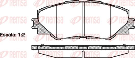 1234 00 D2268-01=224575 SBS [0446542140] !колодки дисковые п.\ Toyota RAV IV 2.0 123400 REMSA