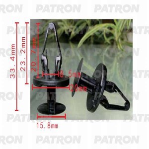 Клипса пластмассовая P370392 P370392 PATRON