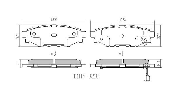 колодки дисковые задние!\ Subaru Legacy IV 2.0i/2.5 I/Outback 2.5i 03> FBP1630 FREMAX