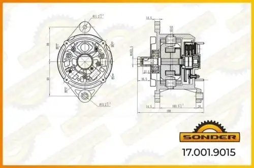 Генератор Premium 24V,  80A без шкива о.н VOLVO 8144401 / MAHLE - MG 63 — 2 года 170019015 SONDER