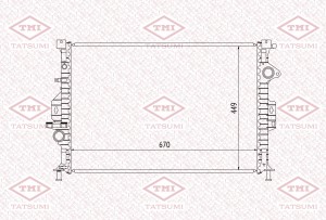Радиатор охлаждения FORD Focus/C-Max/Galaxy/Mondeo/S-Max 06-LAND ROVER Discovery TGA1043 TATSUMI