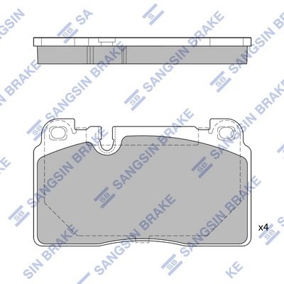 Колодки тормозные дисковые Audi Q5 2.0TFSI/3.0TFSI/2.0TDI/3.0TDI 08 SP1960 SP1960 SANGSIN