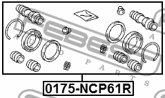 Ремкомплект суппорта тормозного заднего (на обе стороны) 0175-NCP61R FEBEST