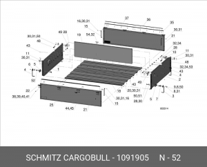 Болт М25*16,5х61 Schmitz 1091905 SCHMITZ CARGOBULL