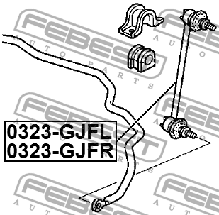 Тяга стабилизатора 0323-GJFR 0323-GJFR FEBEST