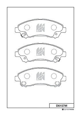 D6157M колодки дисковые п.!\ Fiat Stilo 2.4i 20V 01> D6157M MK KASHIYAMA
