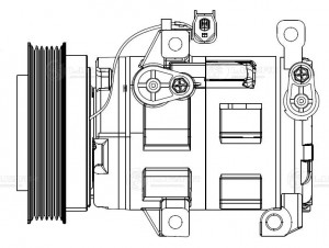 Компрессор кондиц. для а/м Mazda 6 (GH) (07-) LCAC2550 LCAC2550 LUZAR