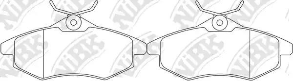 Колодки тормозные CITROEN C2,C3 (1.1/1.4) (02-) передние (4шт.) NIBK PN0207 NIBK