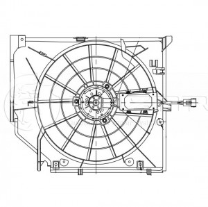Вентилятор радиатора охлаждения с кожухом для а/м BMW 3 (E46) (98-) LFK26118 LFK26118 LUZAR