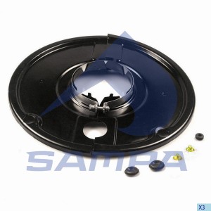Щиток SAF барабана тормозного пылезащитный (на сторону, 420x180мм) SAMPA 075522 SAMPA