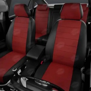 Авточехлы универсальные экокожа черно-красные комплект AVTOLIDER UEK31-0104 AVTO LIDER 1