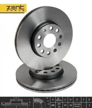 диск тормозной передний Z05951 ZENTPARTS