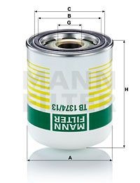 Фильтр-патрон MAN MERCEDES VOLVO IVECO осушителя воздуха MANN TB 1374/13 X MANN FILTER
