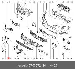 Заклепка d4,8 мм (МЕТ) RENAULT 7703 072 424 7703072424 RENAULT