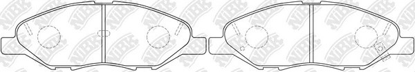 Колодки тормозные NISSAN Cube (02-08),March (02-10) передние (4шт.) NIBK PN2452 NIBK