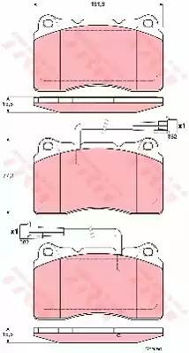 GDB1603 666 02=FDB1334=221020 !колодки дисковые п.\ Alfa 166 2.0i-3.0i V6 98-00 GDB1603 TRW