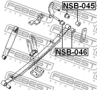 Втулка рессоры NISSAN NAVARA D40M 2005- NSB-046 NSB-046 FEBEST