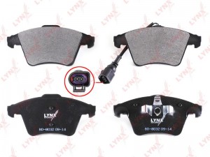 колодки дисковые передние!\ VW Transporter/Multivan 2.0i/3.2i/1.9TDi/2.5TDi 03> BD-8032 LYNXAUTO