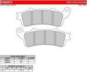 Колодки тормозные мото FDB2075P Ferodo FDB2075P FERODO