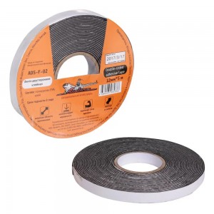 Скотч двухсторонний 12 мм х 5 м "AIRLINE" (черный) (вспененная основа) ADS-F-02 AIRLINE