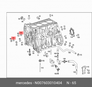 кольцо уплотнитель N007603010404 MERCEDES BENZ