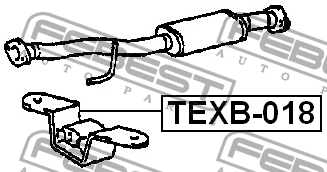 Подвеска глушителя TEXB-018 TEXB-018 FEBEST
