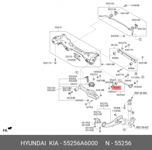 САЙЛЕНТБЛОК ЗАДНЕГО ПОПЕРЕЧНОГО РЫЧАГА (CEED 12-) 55256-A6000 MOBIS