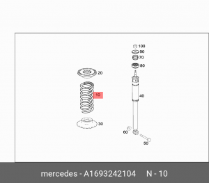 Mercedes Benz A140/160 W169 2004-2012 A 169 324 21 04 MERCEDES BENZ