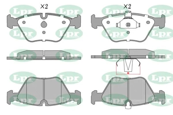 Комплект тормозных колодок 05P649 05P649 LPR