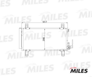Радиатор кондиционера (паяный) MAZDA 6 1.8-2.3/2.0D 02- ACCB068 ACCB068 MILES