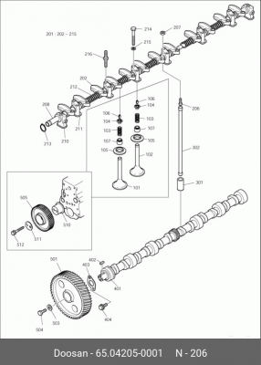 65.04205-0001 Болт регулировочный 65.04205-0001 DOOSAN