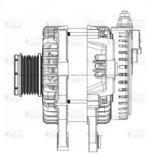 Генератор для а/м Chery Tiggo 8 Pro (18-)/Exceed TXL (16-)/VX (16-) 1.6T/2.0T 14 LG 2723 START VOLT