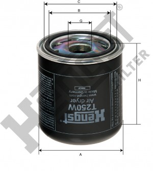 Фильтр осушителя Резьба входа : M39x1,5 T250W HENGST