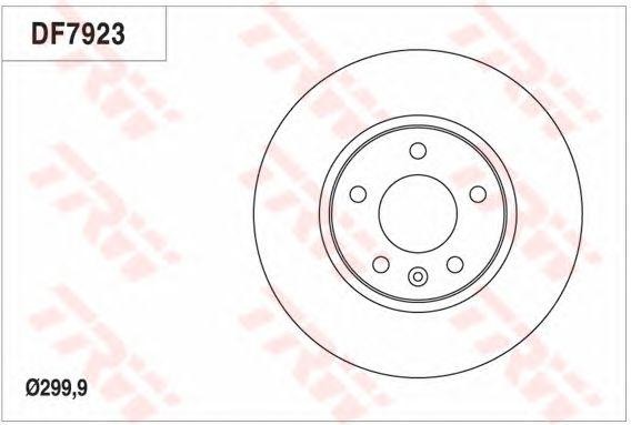 Диск тормозной передний OPEL ASTRA J 300мм DF7923 DF7923 TRW